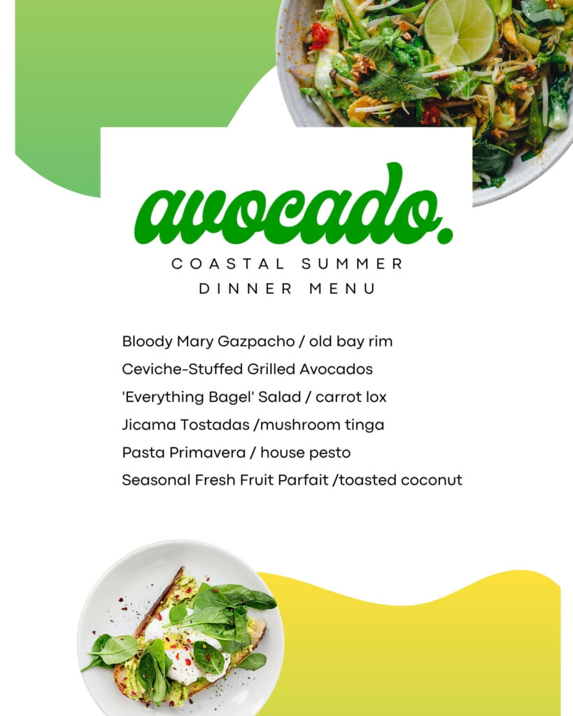 Avocado Coastal Summer Dinner