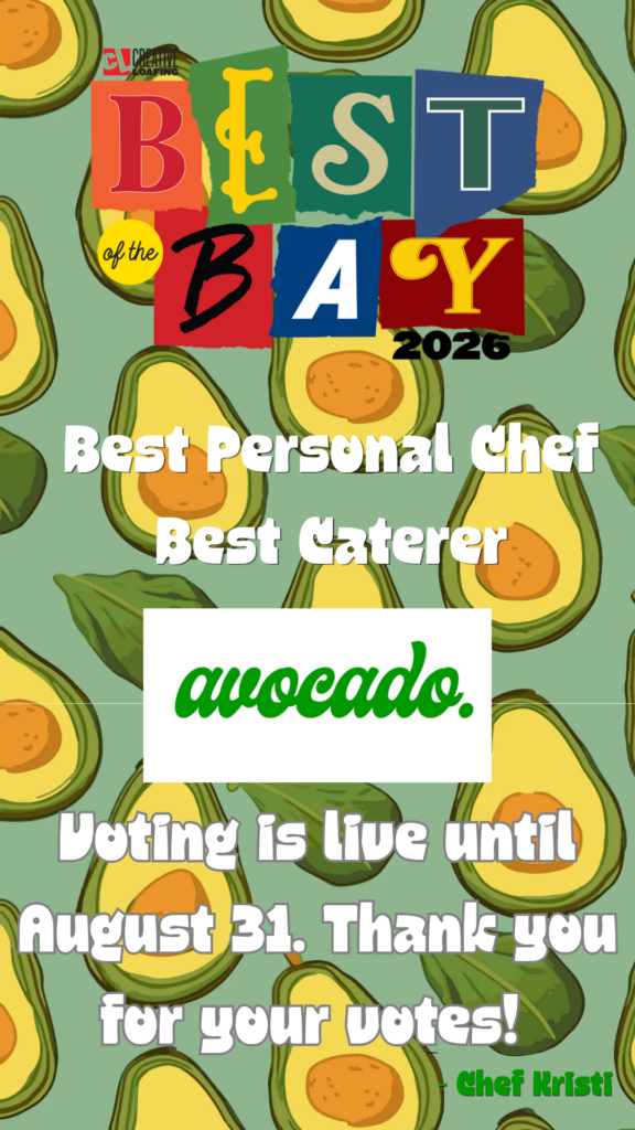 avocado nominated for best personal chef and best caterer, Creative Loafing Best of the Bay 2026